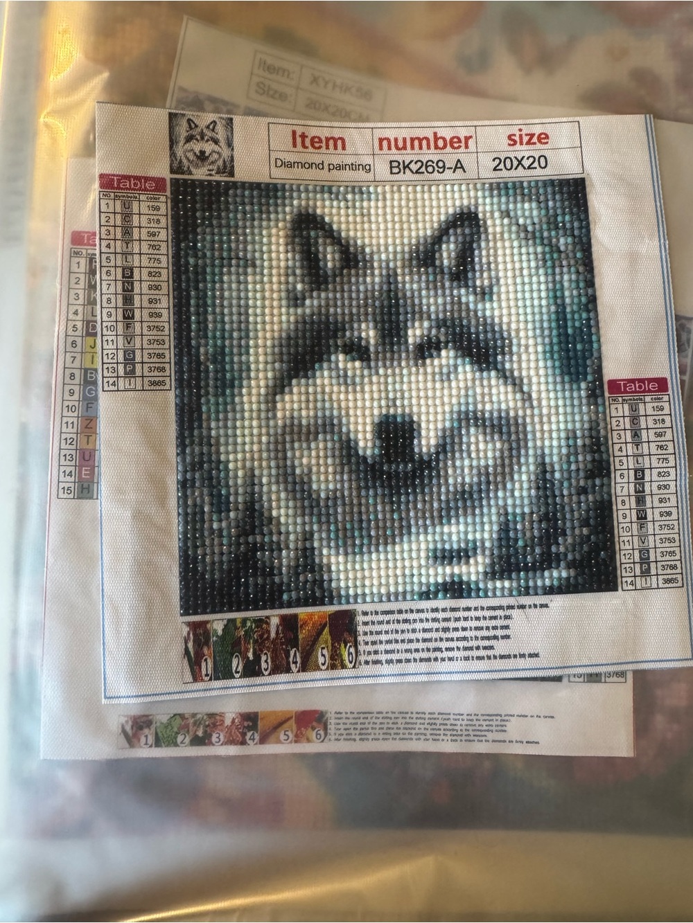 Gray Wolf Diamond Painting Wall Art - Home Wall Decor